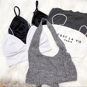 SHEIN BUNDLE • 5 CROP TOPS
